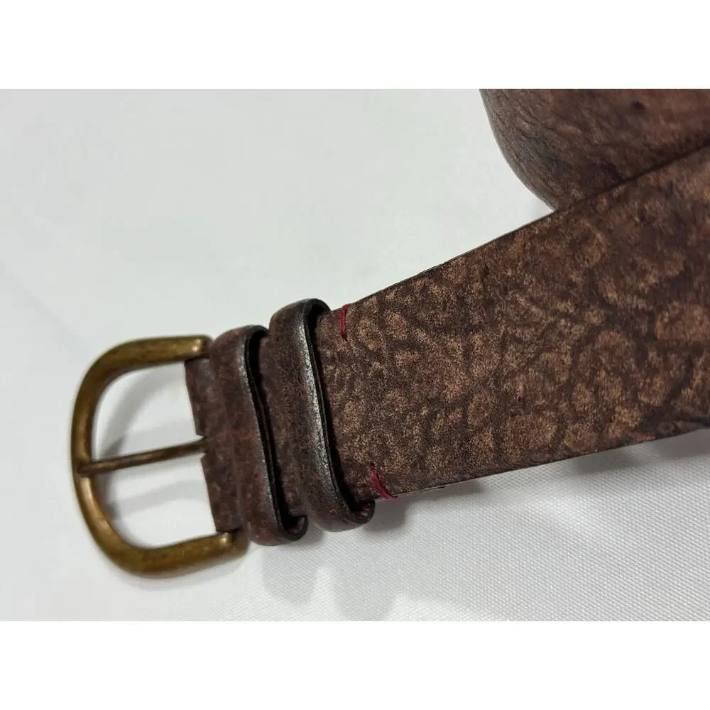 TORINO U.S.A. Brown Leather Alligator Embossed Belt size 36